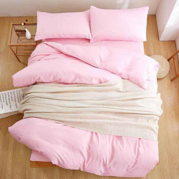 Plain Dyed Duvet Set - Light Pink (154)